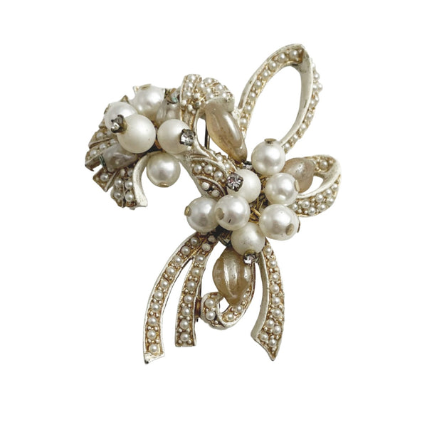 The Swedish Floral Pearl Drop Brooch