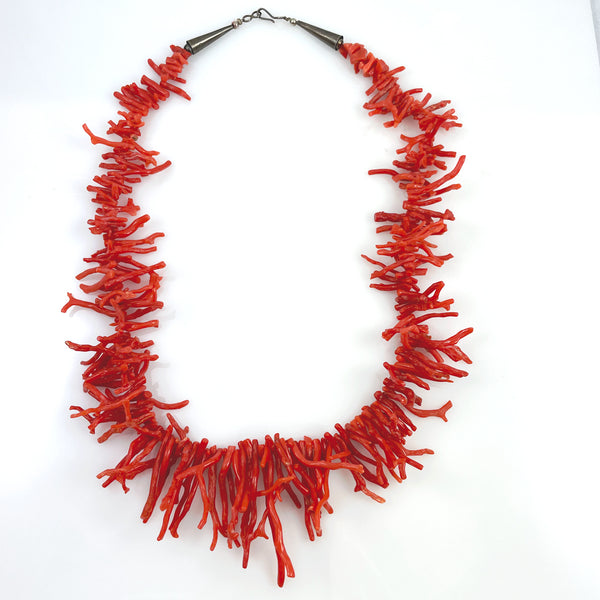 Vintage White Branch Coral Necklace - Native American Arts & Crafts
