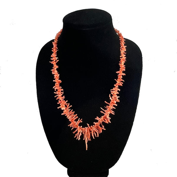 24” Vintage Natural Branch on sale Coral Necklace