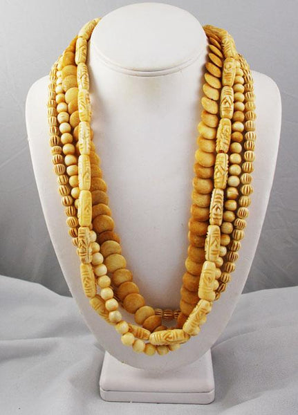 Vintage Bone & Hlass Multi Strand newest Necklace TheAddict