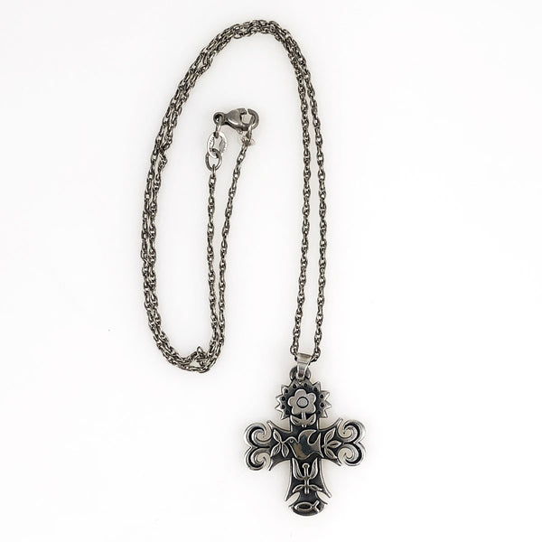 James avery sideways hot sale cross necklace