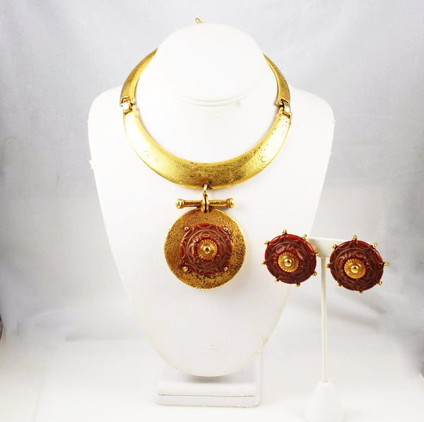 Ben-Amun Heart Locket Necklace Gold