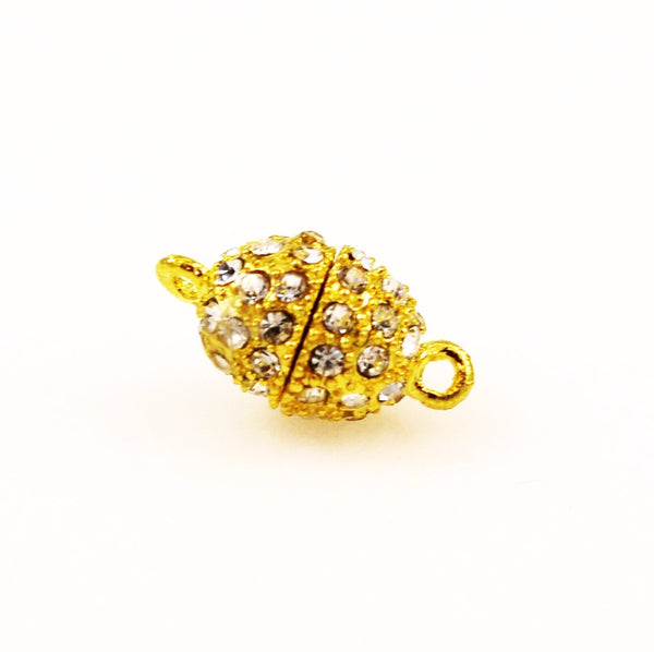 Gold Magnetic Rhinestone Clasp – Estate Beads & Jewelry