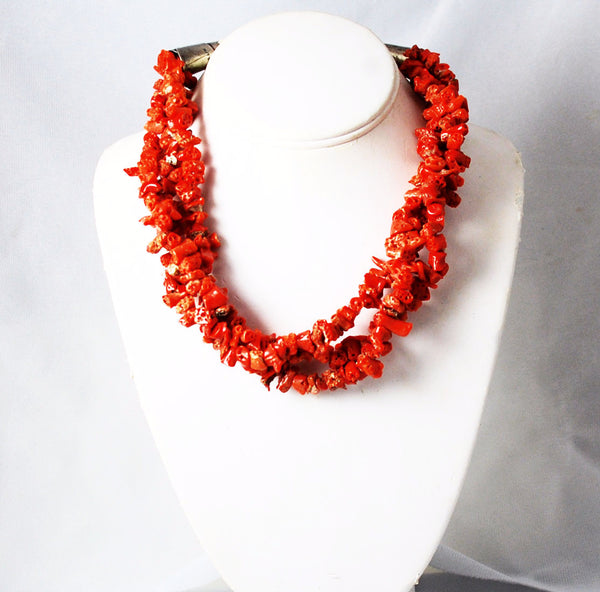 Red Coral Branch Necklace – Cosmic Delights