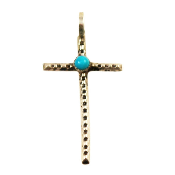 Sterling Silver & Turquoise Cross Pendant Vintage – Estatebeads