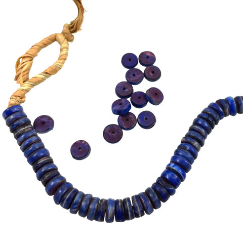 African Kancamba Trade Beads Dark Blue Glass