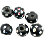 Antique Black White Venetian Skunk Trade Beads