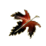 Fall Enamel Leaf Brooch Vintage