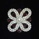 Swarovski Amethyst Rhinestone Brooch Vintage