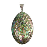 Abalone Shell & Silver Pendant Large