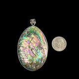 Abalone Shell & Silver Pendant Large