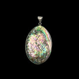 Abalone Shell & Silver Pendant Large