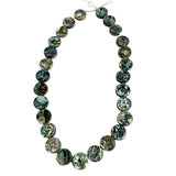 Paua Abalone Shell 15mm Coin Beads