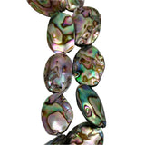 Paua Abalone Shell Double Sided Oval Beads