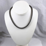 Anne Klein Thick Silver Herringbone Chain Necklace