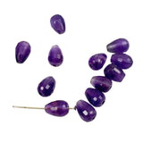 Amethyst Faceted Teardrop Beads