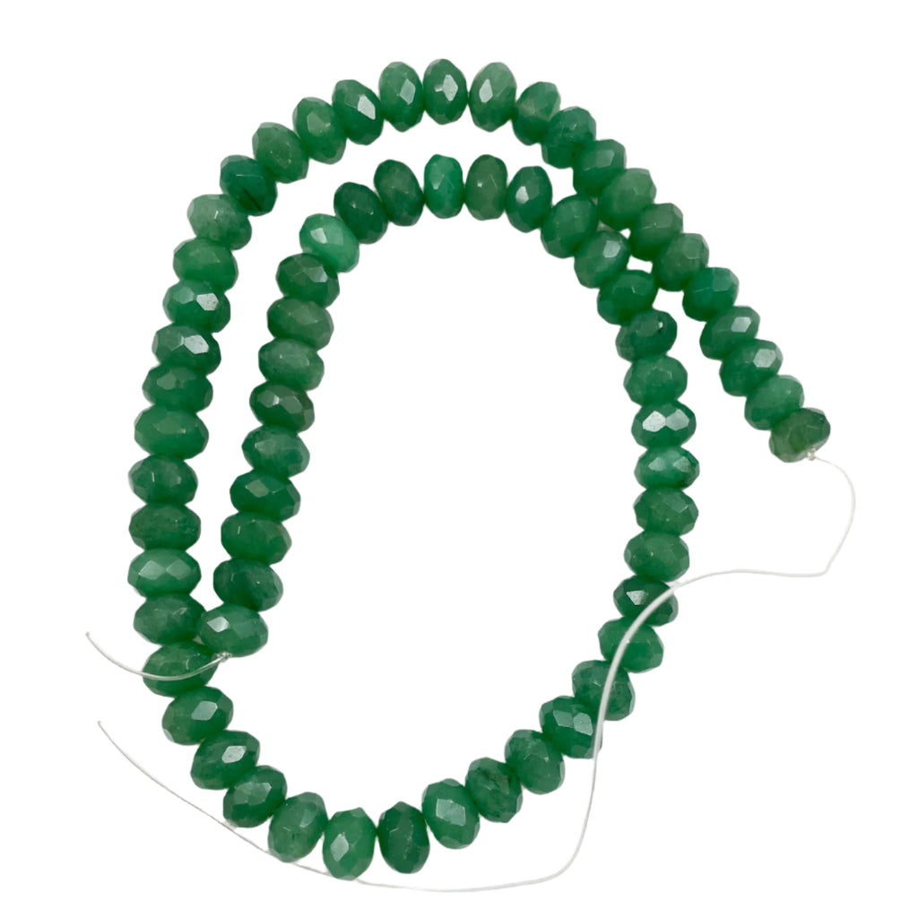 Aventurine Faceted Rondelle Beads 9mm