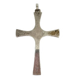 Large James Avery Sterling Serenity Cross Descending Dove Pendant