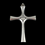 Large James Avery Sterling Serenity Cross Descending Dove Pendant