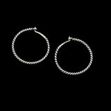 James Avery Sterling Twist Hoop Earrings Vintage