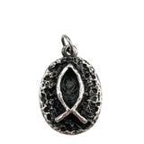 James Avery Textured Ichthus Fish Sterling Pendant 