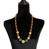 Antique Bakelite & Bone Beaded Necklace