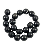 Black Horn Round Bead