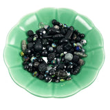 Vintage Black Gray Glass Crystal Bead Mix