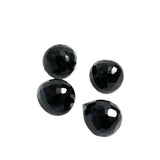 Black Faceted Glass Drops Briolettes 