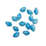 Vintage blue glass bincone beads