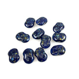 Navy Blue Spatter Beads Kidney Shape Vintage (6)