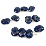 Navy Blue Spatter Beads Kidney Shape Vintage (6)