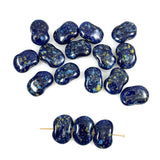 Navy Blue Spatter Beads Kidney Shape Vintage (6)