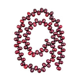 Burgundy Freshwater Pearl Oval Beads Strand