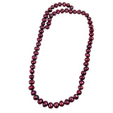 Burgundy Freshwater Pearl Beads 6mm