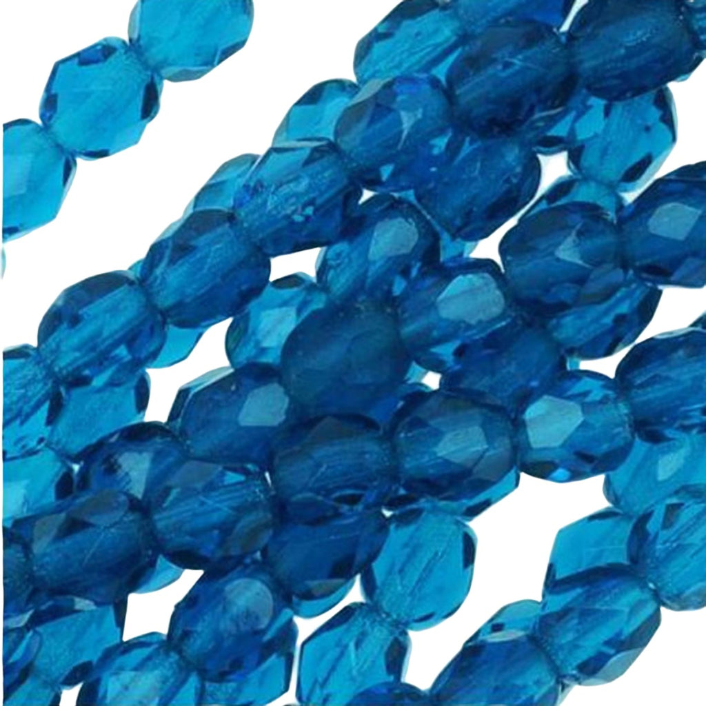 capri blue beads 4mm