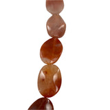 Natural Carnelian Oval Beads 25mm