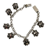 Mexican Sterling Silver Dominguez Charm Bracelet 