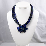 Chico's Blue Floral Necklace Vintage