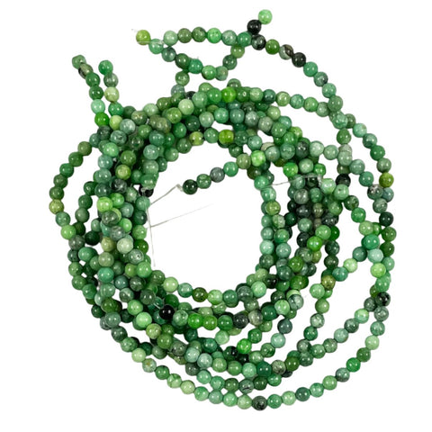 Green Chrysoprase Round Beads Natural Australian 4mm