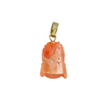 Pink Carved Coral Charm Pendant