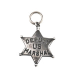 Sterling Silver Deputy Marshal Star Badge Charm