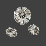 Eisenberg Crystal Brooch Earrings 1940's