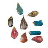 Gemstone Nugget Pendants Mix (4)