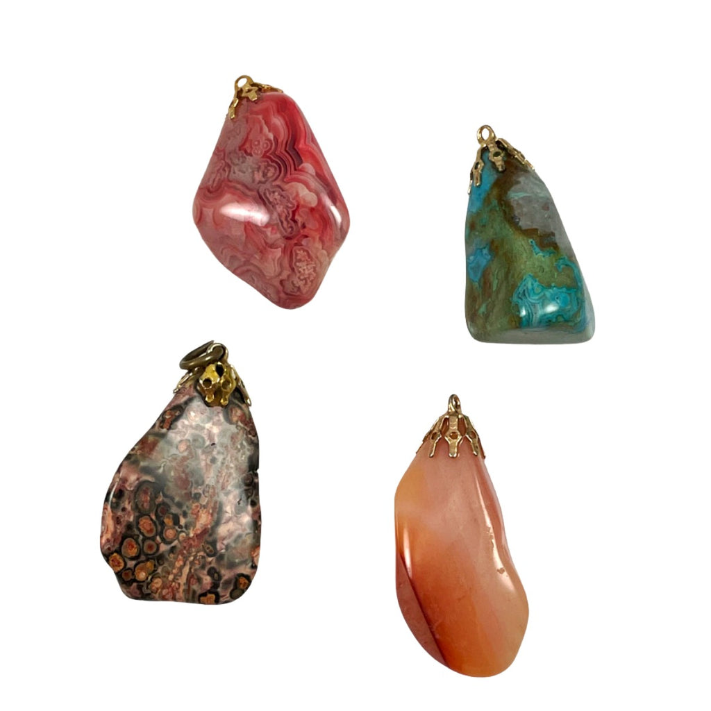 Gemstone Nugget Pendants Mix 