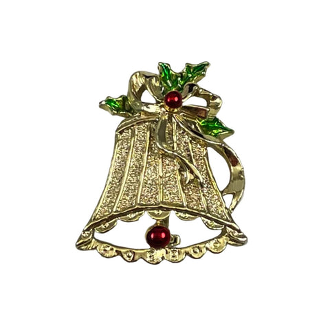 Gerry's Holiday Bell  Brooch Pin Holiday Vintage