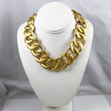 Chunky Gold Link Necklace Vintage