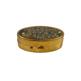 Gold Tone Pill or Trinket Box Vintage