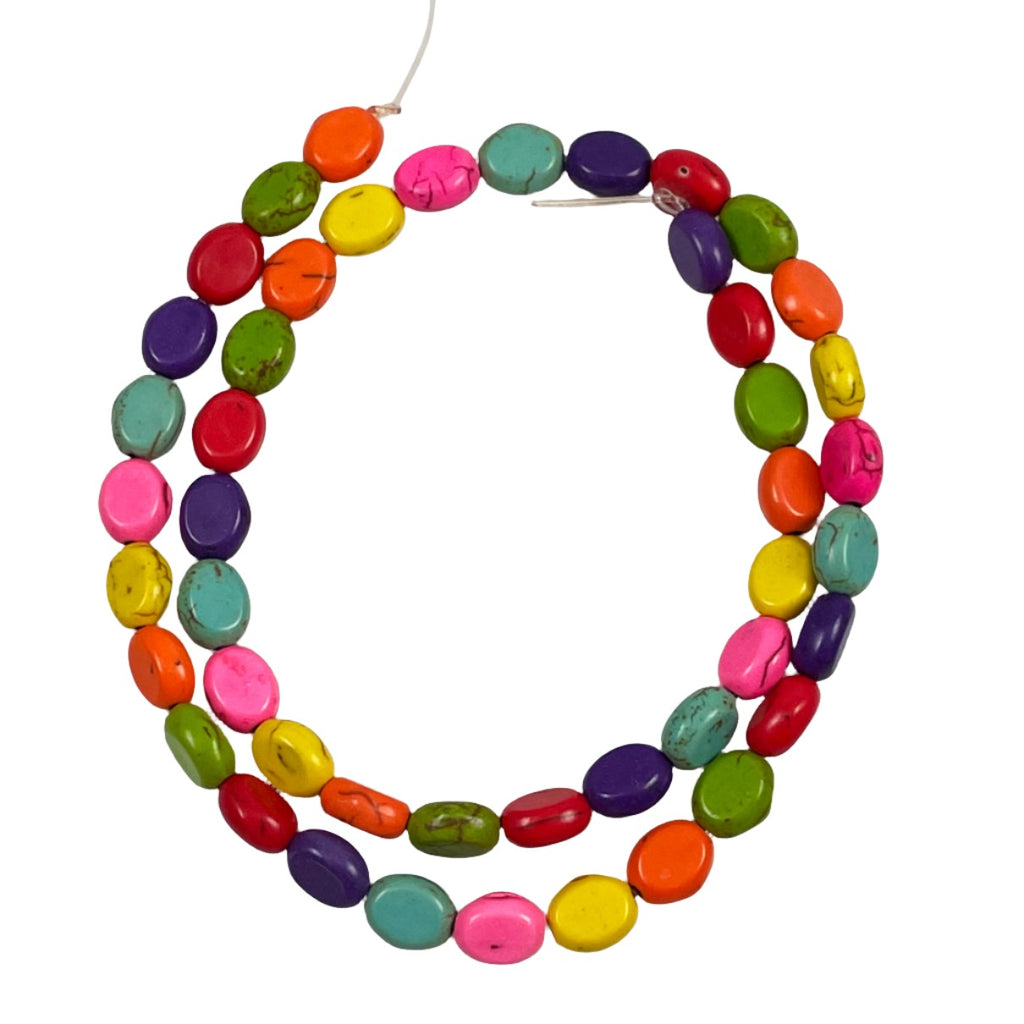 Colorful Magnesite Beads Rainbow Ovals