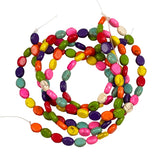 Colorful Magnesite Beads Rainbow Ovals